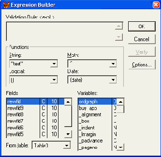   Expression Builder