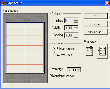   Page Setup