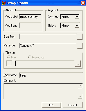   Prompt Options    