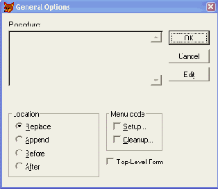   General Options