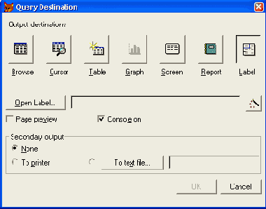   Query Destination    Label