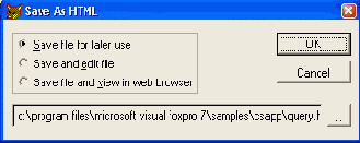   Save As HTML
